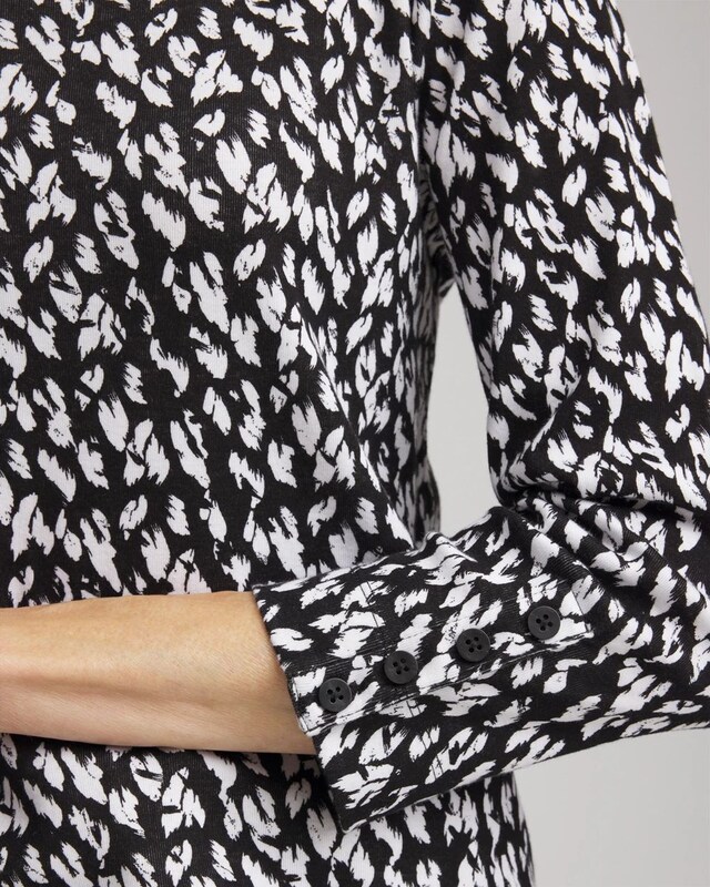 Pima Crewneck Button Tee - image 4